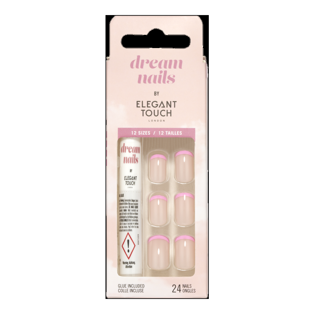 elegant touch Pink Coloured Tips