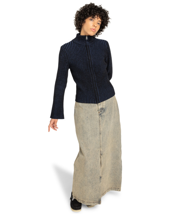 Element 2Tone Rib Zip Cardigan W - Zip Up Cardigan For Women