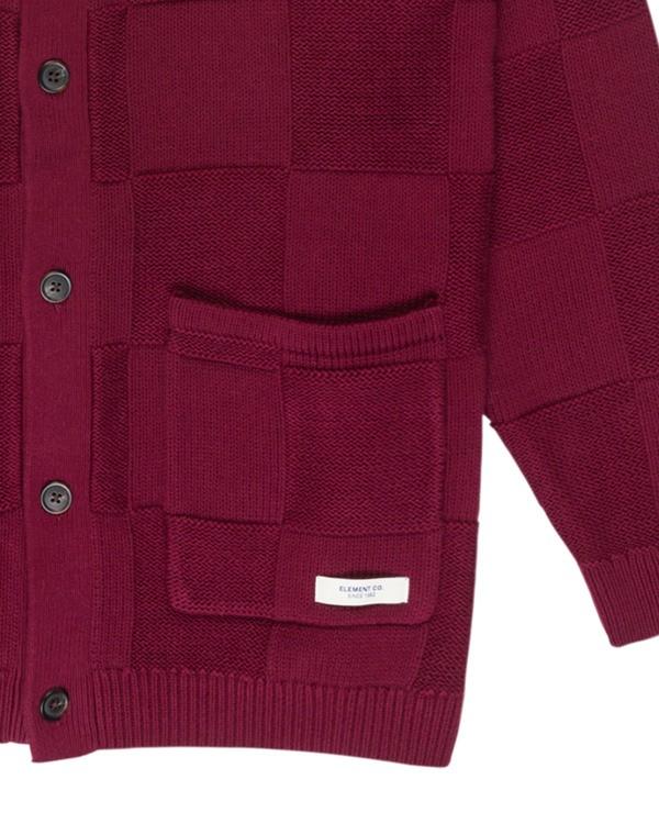 Element Textured Check Cardigan - Cardigan For Men