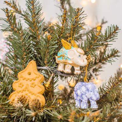 Elephant Parade ChristmasBundle Of Joy Red Ornament