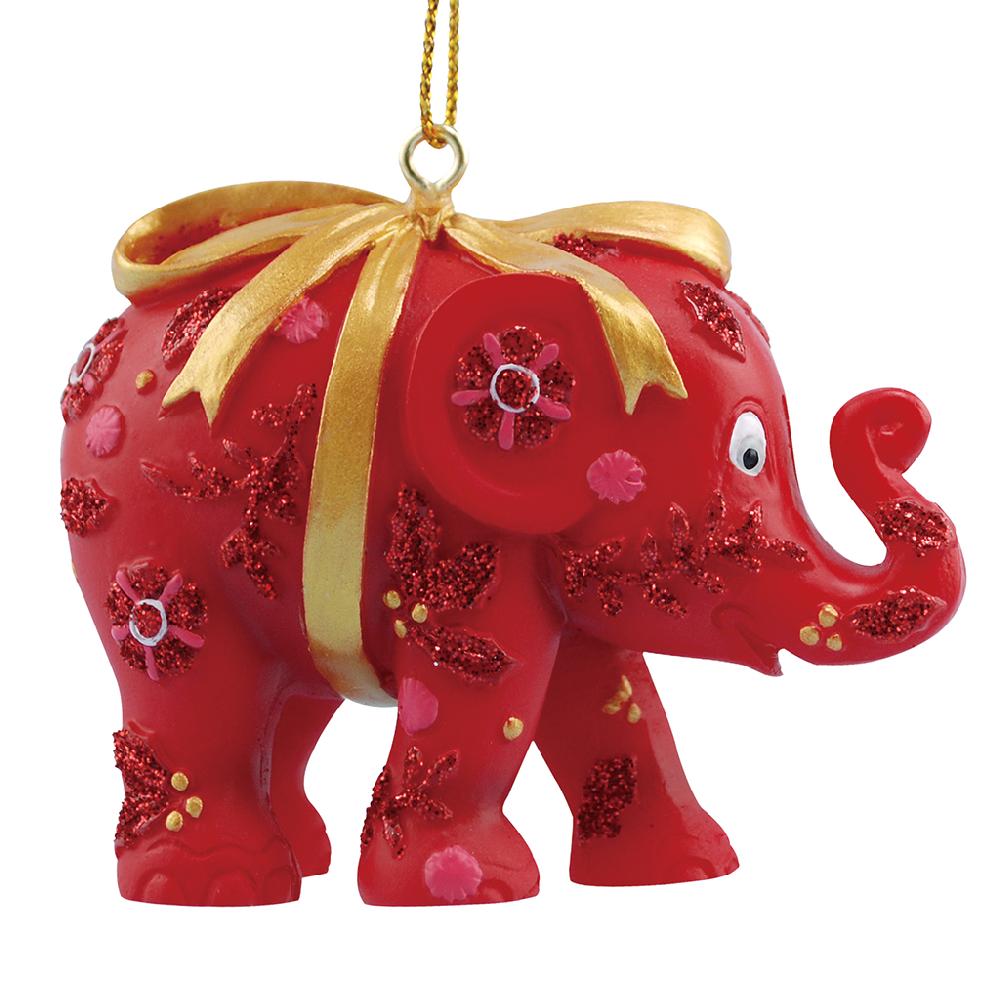 elephant parade ChristmasBundle of Joy Red Ornament