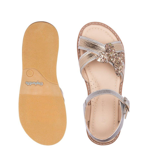 Elephantito Butterfly Crossed Sandal Toddler Glitter Shoes