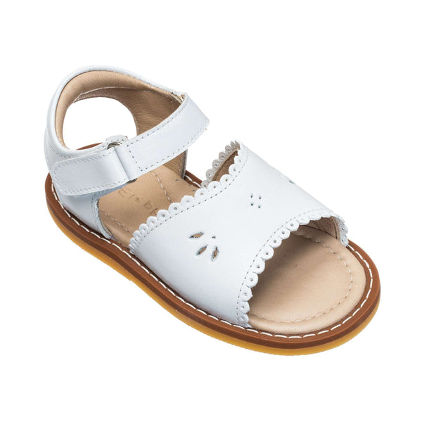Elephantito Classic Sandal With Scallop White Shoes