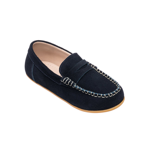 elephantito Alex Driver Blue Suede Shoes