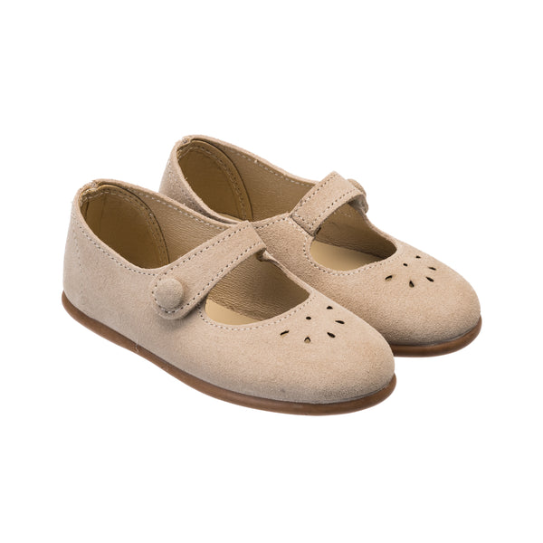 Elephantito Andi Mary Jane Suede Beige Shoes