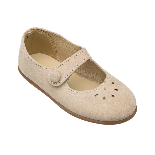 Elephantito Andi Mary Jane Suede Beige Shoes