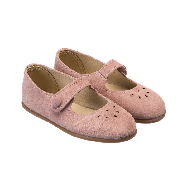 Elephantito Andi Mary Jane Suede Rose Shoes