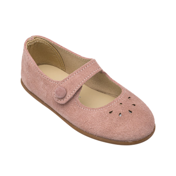 Elephantito Andi Mary Jane Suede Rose Shoes