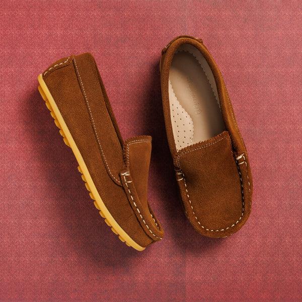 elephantito Antton Driver Moc Suede Chestnut Shoes