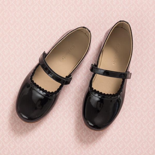 Elephantito Aria Flat Patent Black Shoes