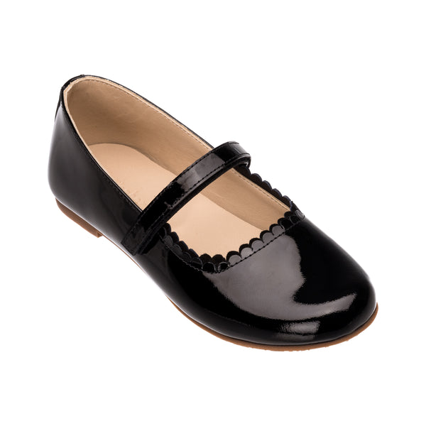 Elephantito Aria Flat Patent Black Shoes