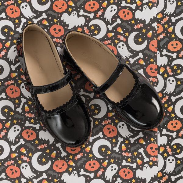 Elephantito Aria Flat Patent Black Shoes
