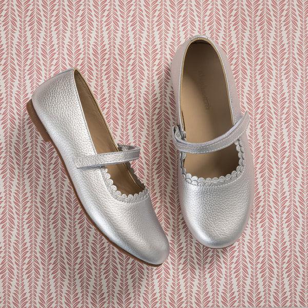 elephantito Aria Flat Silver Shoes