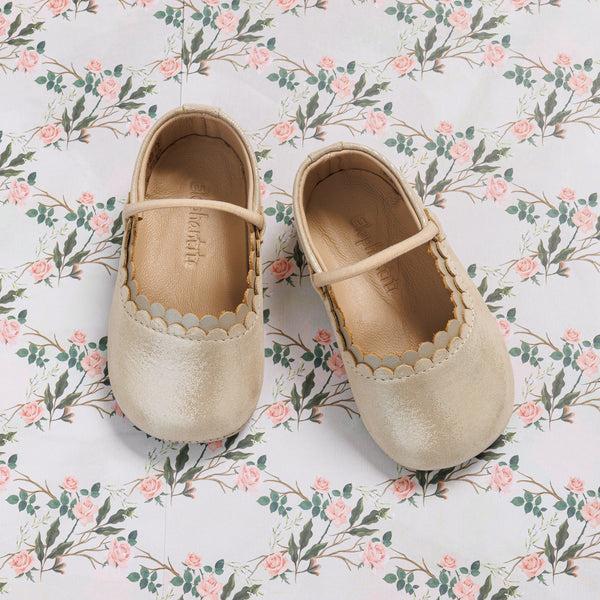Elephantito Ava Baby Ballet Talc Shoes