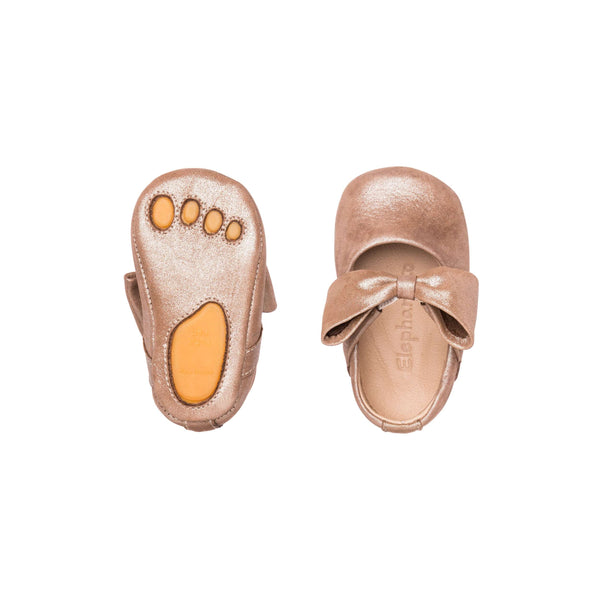 Elephantito Baby Ballerina With Bow Blush Shoes
