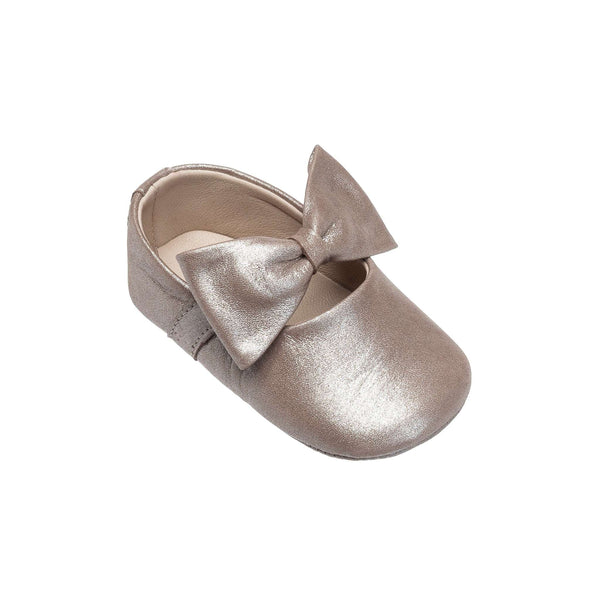 elephantito Baby Ballerina with Bow Blush Shoes