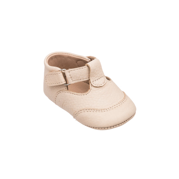 elephantito Baby T Strap Cream Shoes