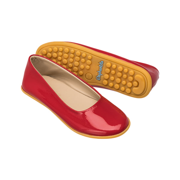 Elephantito Bare Ballerina Red Shoes