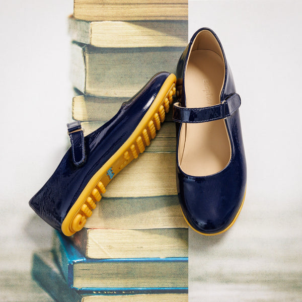 elephantito Bare Mary Jane Blue Shoes