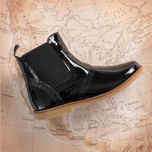 Elephantito Bootie Patent Black Shoes