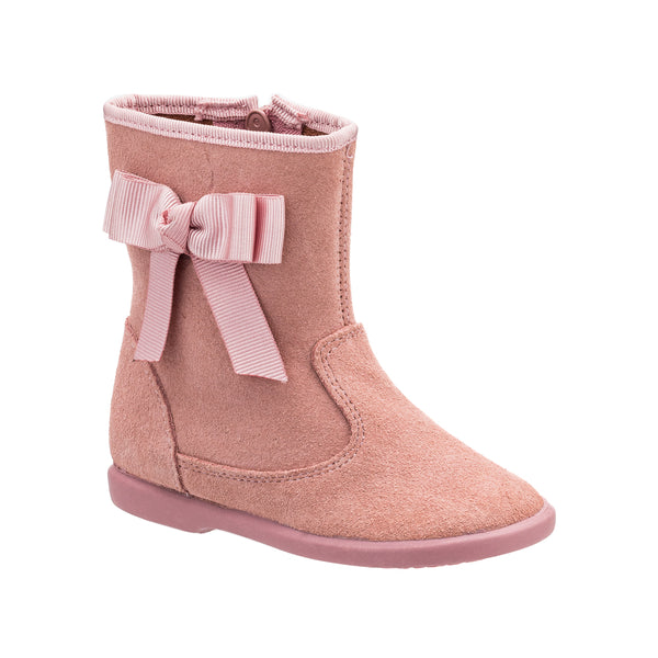 Elephantito Boots With Bow Suede Pink Shoes
