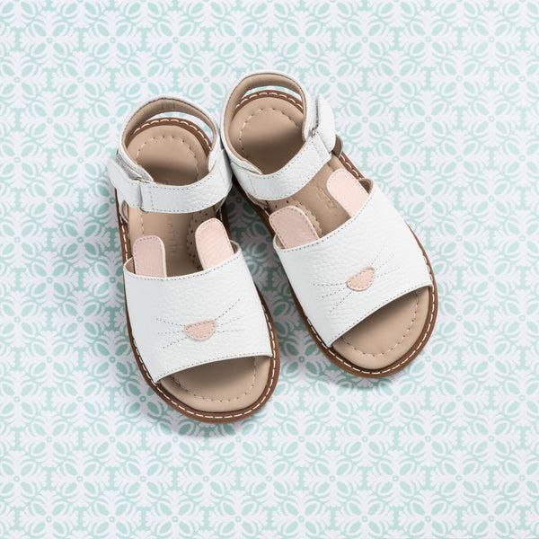 Elephantito Bunny Sandal Toddler White Shoes