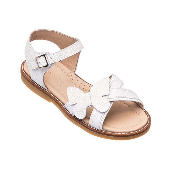 elephantito Butterfly Crossed Sandal White Shoes