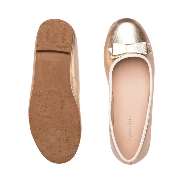 Elephantito Camille Flats Gold Shoes