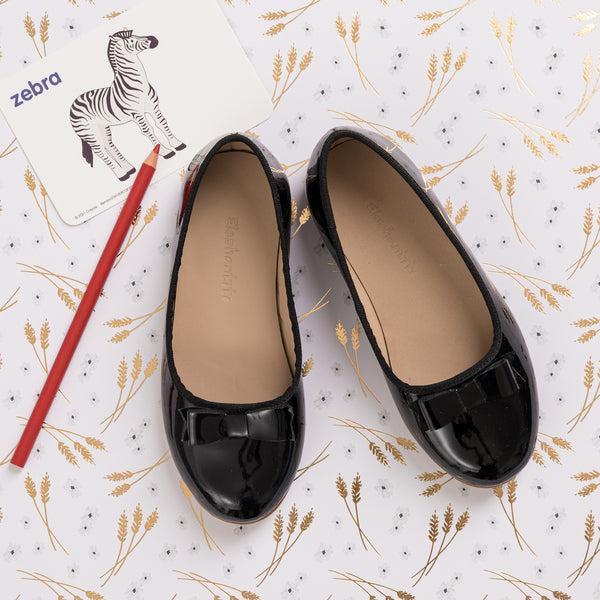 Elephantito Camille Flats PTN Black Shoes
