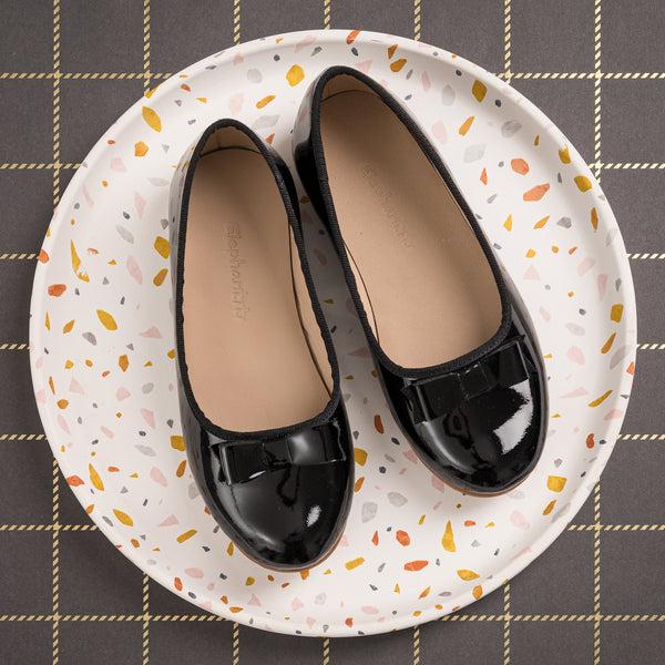 elephantito Camille Flats PTN Black Shoes