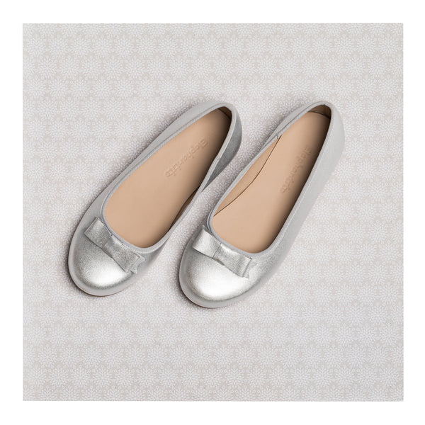 Elephantito Camille Flats Silver Shoes