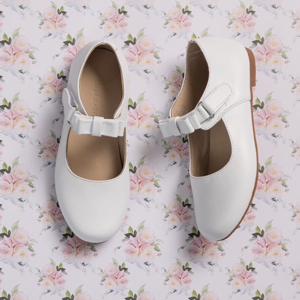 elephantito Charlotte Mary Jane White Shoes