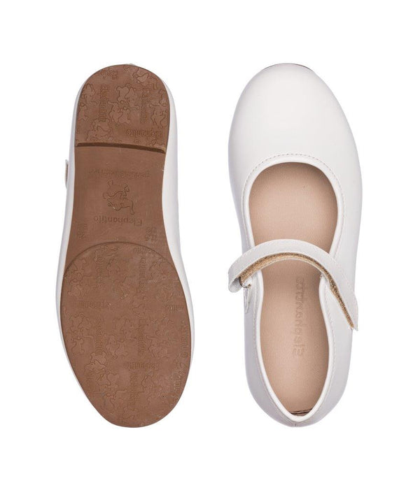 Elephantito Coco Mary Jane White Shoes