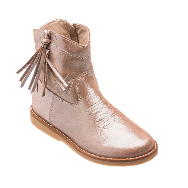 Elephantito Hannah Suede Boot Metallic Blush Shoes