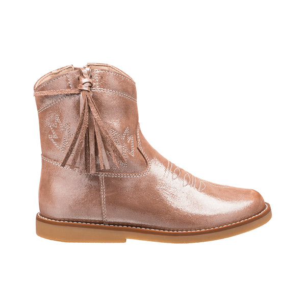 Elephantito Hannah Suede Boot Metallic Blush Shoes