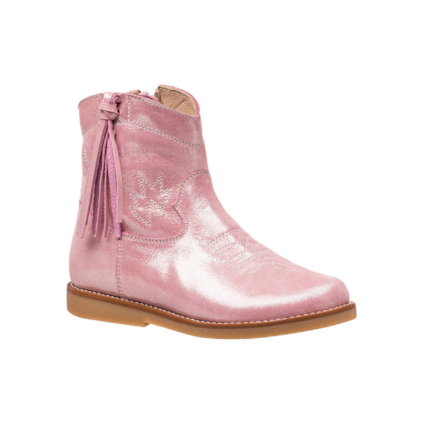 Elephantito Hannah Suede Boot Metallic Pink Shoes