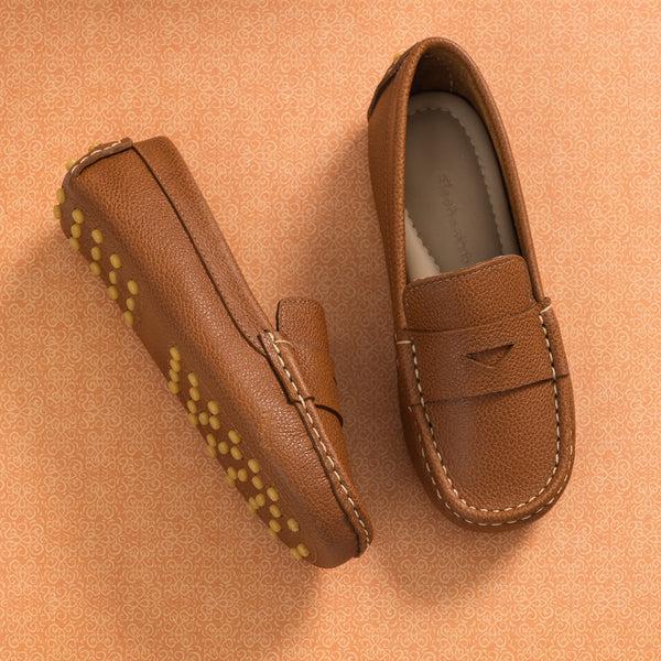 elephantito Lakke Driver Loafer Tan Shoes