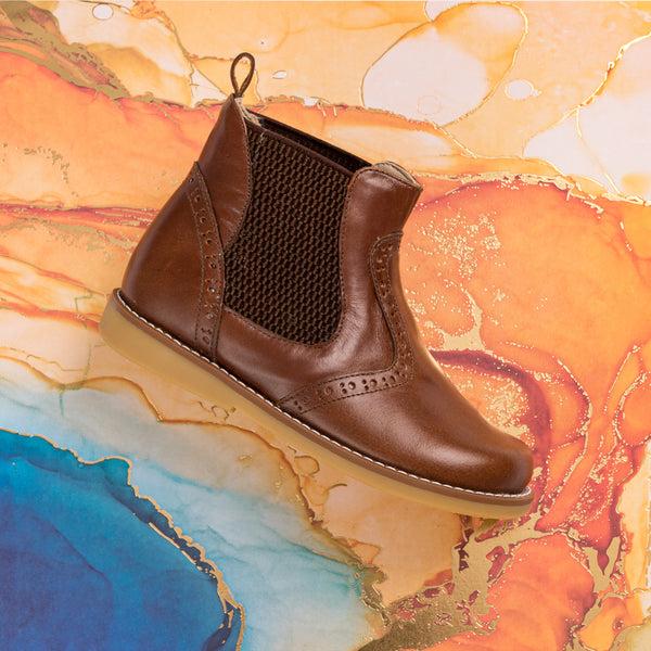 Elephantito Leather Bootie Apache Brown Shoes