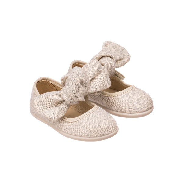 Elephantito Linen Bow Mary Jane Ice Shoes