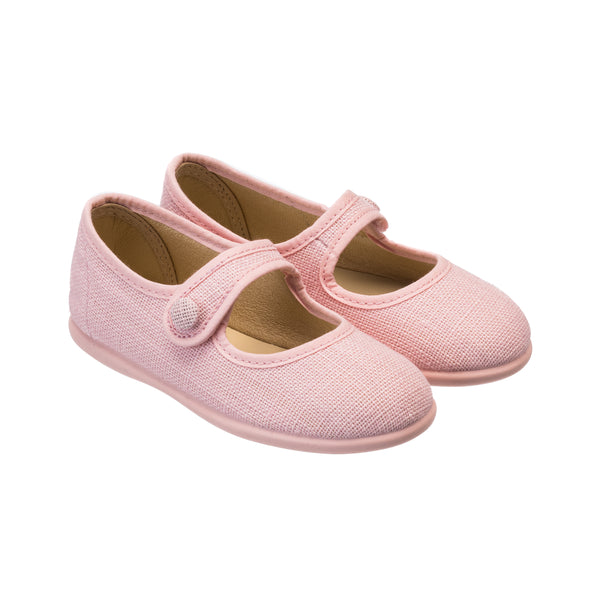 Elephantito Linen Mary Jane Pink Shoes