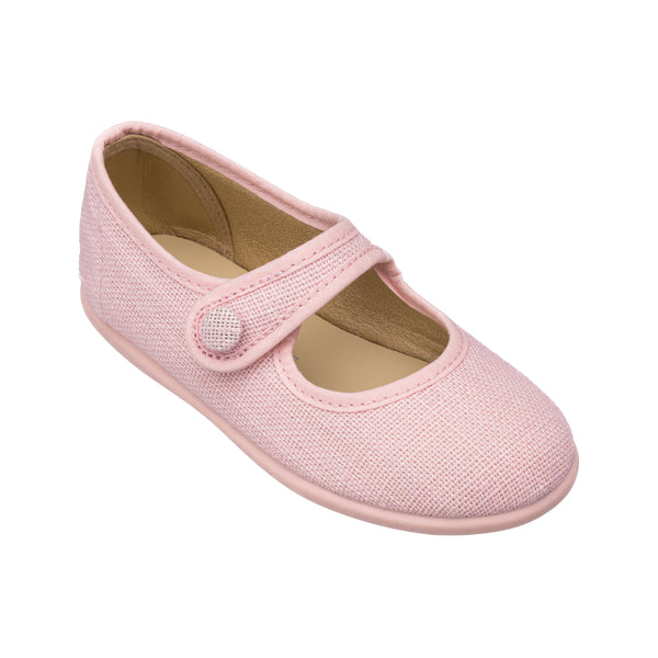 Elephantito Linen Mary Jane Pink Shoes