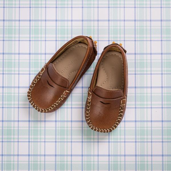 elephantito Logan Toddler Natural Brown Shoes