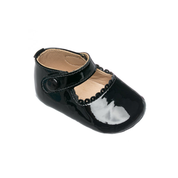 Elephantito Mary Jane For Baby Patent Black Shoes
