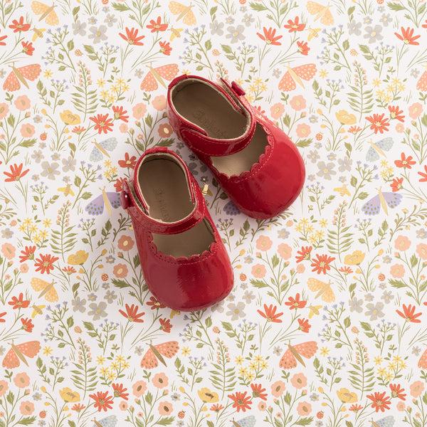 Elephantito Mary Jane For Baby Patent Red Shoes