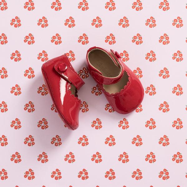 elephantito Mary Jane for Baby Patent Red Shoes