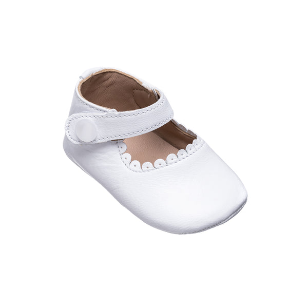 Elephantito Mary Jane For Baby White Shoes