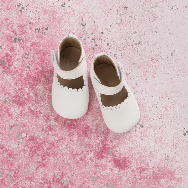 Elephantito Mary Jane For Baby White Shoes