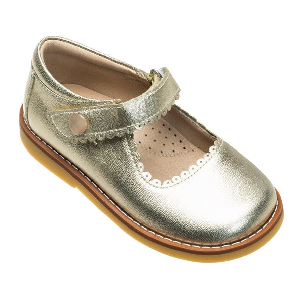 Elephantito Mary Jane Metallic Gold Shoes