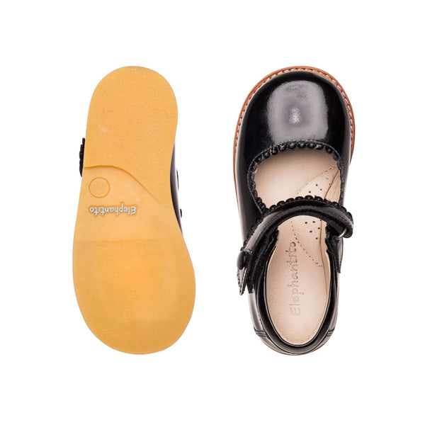 Elephantito Mary Jane Patent Black Shoes