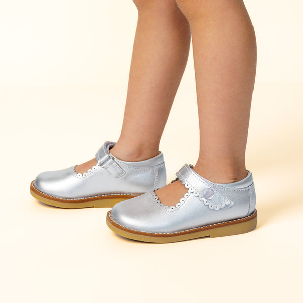 Elephantito Mary Jane Silver Shoes